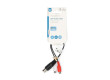 DIN Audio Kabel | DIN 5pinová Zástrčka | 2x RCA Zásuvka | Poniklované | 0.20 m | Kulatý | PVC | Černá | Label