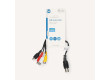 DIN Audio Kabel | DIN 5pinová Zástrčka | 4x RCA Zásuvka | Poniklované | 0.20 m | Kulatý | PVC | Černá | Label