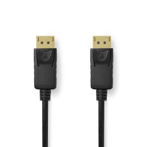 Displayport kabel | DisplayPort Zástrčka | DisplayPort Zástrčka | 8K@60Hz | Poniklované | 2.00 m | Kulatý | PVC | Černá | Label