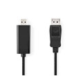 Displayport kabel | DisplayPort Zástrčka | Konektor HDMI ™ | 1080p | Poniklované | 1.00 m | Kulatý | PVC | Černá | Label