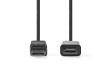 Displayport kabel | DisplayPort Zástrčka | Konektor HDMI ™ | 1080p | Poniklované | 1.00 m | Kulatý | PVC | Černá | Label