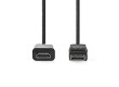 Displayport kabel | DisplayPort Zástrčka | Konektor HDMI ™ | 1080p | Poniklované | 2.00 m | Kulatý | PVC | Černá | Label