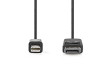 Mini DisplayPort kabel | DisplayPort 1.2 | Mini DisplayPort Zástrčka | DisplayPort Zástrčka | 21.6 Gbps | Poniklované | 2.00 m | Kulatý | PVC | Černá | Label