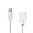 Mini DisplayPort kabel | DisplayPort 1.2 | Mini DisplayPort Zástrčka | DisplayPort Zásuvka | 21.6 Gbps | Poniklované | 0.20 m | Kulatý | PVC | Bílá | Box