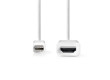 Mini DisplayPort kabel | DisplayPort 1.2 | Mini DisplayPort Zástrčka | Konektor HDMI ™ | 21.6 Gbps | Poniklované | 2.00 m | Kulatý | PVC | Bílá | Label