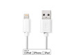 Lightning Kabel | USB 2.0 | Apple Lightning 8pinový | USB-A Zástrčka | 480 Mbps | Poniklované | 1.00 m | Kulatý | PVC | Bílá | Label