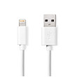 Lightning Kabel | USB 2.0 | Apple Lightning 8pinový | USB-A Zástrčka | 480 Mbps | Poniklované | 2.00 m | Kulatý | PVC | Bílá | Label