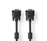 VGA kabel | VGA Zástrčka | VGA Zástrčka | Poniklované | Maximální rozlišení: 1280x768 | 10.0 m | Kulatý | ABS | Černá | Label