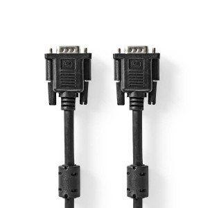 VGA kabel | VGA Zástrčka | VGA Zástrčka | Poniklované | Maximální rozlišení: 1280x768 | 10.0 m | Kulatý | ABS | Černá | Label
