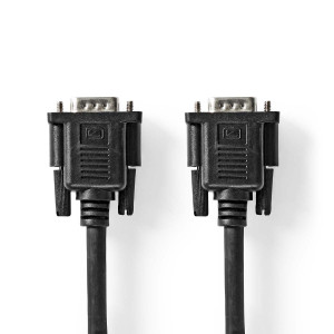 VGA kabel | VGA Zástrčka | VGA Zásuvka | Poniklované | Maximální rozlišení: 1280x800 | 5.00 m | Kulatý | ABS | Černá | Label