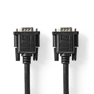 VGA kabel | VGA Zástrčka | VGA Zásuvka | Poniklované | Maximální rozlišení: 1280x800 | 5.00 m | Kulatý | ABS | Černá | Label
