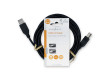 USB kabel | USB 2.0 | USB-A Zástrčka | USB-B Zástrčka | 10 W | 480 Mbps | Poniklované | 3.00 m | Kulatý | PVC | Černá | Label