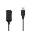 Aktivní kabel USB | USB 2.0 | USB-A Zástrčka | USB-A Zásuvka | 480 Mbps | 10.0 m | Kulatý | Poniklované | PVC | Měď | Label