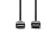 USB kabel | USB 3.2 Gen 1 | USB-A Zástrčka | USB-A Zásuvka | 5 Gbps | Poniklované | 1.00 m | Kulatý | PVC | Černá | Label