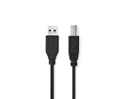 USB kabel | USB 3.2 Gen 1 | USB-A Zástrčka | USB-B Zástrčka | 5 Gbps | Poniklované | 2.00 m | Kulatý | PVC | Černá | Box