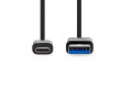 USB kabel | USB 3.2 Gen 1 | USB-A Zástrčka | USB-C™ Zástrčka | 15 W | 5 Gbps | Poniklované | 1.00 m | Kulatý | PVC | Černá | Label