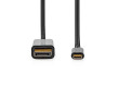 USB-C™ Adaptér | USB 3.2 Gen 1 | USB-C™ Zástrčka | DisplayPort Zástrčka | 4K@60Hz | 2.00 m | Kulatý | Pozlacené | PVC | Černá | Label