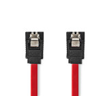 Kabel SATA | 1.5 Gbps | SATA 7-Pin Zásuvka | SATA 7-Pin Zásuvka | Poniklované | 0.50 m | Plochý | PVC | Červená | Box