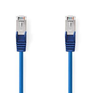 Síťový kabel CAT5e | SF / UTP | RJ45 Zástrčka | RJ45 Zástrčka | 2.00 m | Kulatý | PVC | Modrá | Label