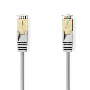 Síťový kabel CAT5e | SF / UTP | RJ45 Zástrčka | RJ45 Zástrčka | 0.50 m | Kulatý | PVC | Šedá | Label