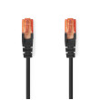 Síťový kabel CAT6 | RJ45 Zástrčka | RJ45 Zástrčka | U/UTP | 0.30 m | Kulatý | PVC | Černá | Label