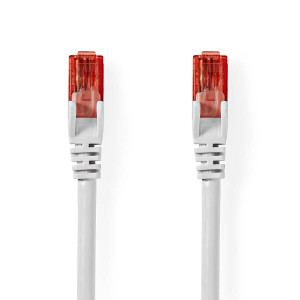 Síťový kabel CAT6 | RJ45 Zástrčka | RJ45 Zástrčka | U/UTP | 0.25 m | Kulatý | PVC | Bílá | Label