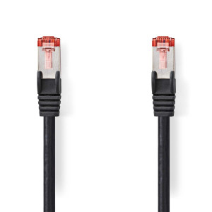 Síťový kabel CAT6 | RJ45 Zástrčka | RJ45 Zástrčka | S / FTP | 0.25 m | Kulatý | LSZH | Černá | Label