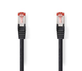 Síťový kabel CAT6 | RJ45 Zástrčka | RJ45 Zástrčka | S / FTP | 0.50 m | Kulatý | LSZH | Černá | Label