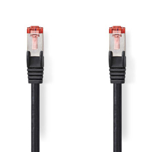 Síťový kabel CAT6 | RJ45 Zástrčka | RJ45 Zástrčka | S / FTP | 2.00 m | Kulatý | LSZH | Černá | Label