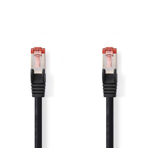 Síťový kabel CAT6 | RJ45 Zástrčka | RJ45 Zástrčka | S / FTP | 20.0 m | Kulatý | LSZH | Černá | Label