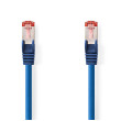 Síťový kabel CAT6 | RJ45 Zástrčka | RJ45 Zástrčka | S / FTP | 0.50 m | Kulatý | LSZH | Modrá | Label