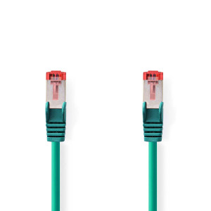 Síťový kabel CAT6 | RJ45 Zástrčka | RJ45 Zástrčka | S / FTP | 15.0 m | Kulatý | LSZH | Zelená | Label