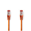 Síťový kabel CAT6 | RJ45 Zástrčka | RJ45 Zástrčka | S / FTP | 0.50 m | Kulatý | LSZH | Oranžová | Label