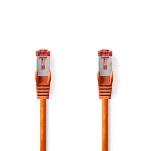 Síťový kabel CAT6 | RJ45 Zástrčka | RJ45 Zástrčka | S / FTP | 1.00 m | Kulatý | LSZH | Oranžová | Label