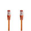 Síťový kabel CAT6 | RJ45 Zástrčka | RJ45 Zástrčka | S / FTP | 2.00 m | Kulatý | LSZH | Oranžová | Label
