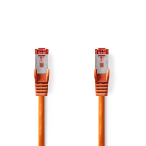 Síťový kabel CAT6 | RJ45 Zástrčka | RJ45 Zástrčka | S / FTP | 2.00 m | Kulatý | LSZH | Oranžová | Label