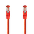 Síťový kabel CAT6 | RJ45 Zástrčka | RJ45 Zástrčka | S / FTP | 0.15 m | Kulatý | LSZH | Červená | Label