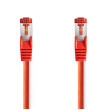 Síťový kabel CAT6 | RJ45 Zástrčka | RJ45 Zástrčka | S / FTP | 0.50 m | Kulatý | LSZH | Červená | Label