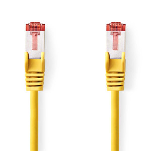 Síťový kabel CAT6 | RJ45 Zástrčka | RJ45 Zástrčka | S / FTP | 0.25 m | Kulatý | LSZH | Žlutá | Label