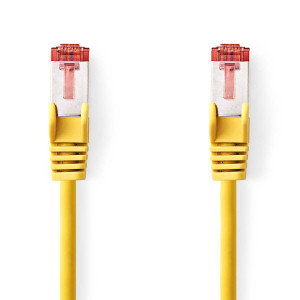 Síťový kabel CAT6 | RJ45 Zástrčka | RJ45 Zástrčka | S / FTP | 0.50 m | Kulatý | LSZH | Žlutá | Label