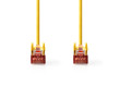 Síťový kabel CAT6 | RJ45 Zástrčka | RJ45 Zástrčka | S / FTP | 1.00 m | Kulatý | LSZH | Žlutá | Label