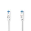 Síťový kabel CAT6a | S / FTP | RJ45 Zástrčka | RJ45 Zástrčka | 1.00 m | Snagless | Kulatý | LSZH | Bílá | Label