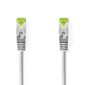 Síťový kabel CAT7 | S / FTP | RJ45 Zástrčka | RJ45 Zástrčka | 0.50 m | Snagless | Kulatý | LSZH | Šedá | Label