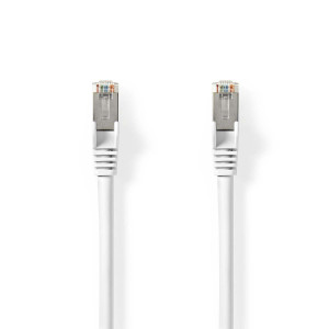 Síťový kabel Cat 8.1 | S / FTP | RJ45 Zástrčka | RJ45 Zástrčka | 15.0 m | Kulatý | LSZH / PVC | Bílá | Label