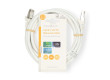 Síťový kabel Cat 8.1 | S / FTP | RJ45 Zástrčka | RJ45 Zástrčka | 3.00 m | Kulatý | LSZH | Bílá | Label