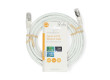 Síťový kabel Cat 8.1 | S / FTP | RJ45 Zástrčka | RJ45 Zástrčka | 5.00 m | Kulatý | LSZH | Bílá | Label