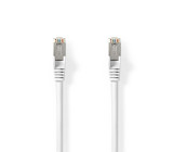 Síťový kabel Cat 8.1 | S / FTP | RJ45 Zástrčka | RJ45 Zástrčka | 7.50 m | Kulatý | LSZH / PVC | Bílá | Label