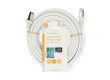 Síťový kabel Cat 8.1 | S / FTP | RJ45 Zástrčka | RJ45 Zástrčka | 7.50 m | Kulatý | LSZH / PVC | Bílá | Label