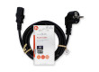 Napájecí kabel | Typ F Zástrčka | IEC-320-C13 | Úhlový | Přímý | Poniklované | 2.00 m | Kulatý | PVC | Černá | Label