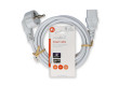 Napájecí kabel | Typ F Zástrčka | IEC-320-C13 | Úhlový | Přímý | Poniklované | 2.00 m | Kulatý | PVC | Bílá | Label